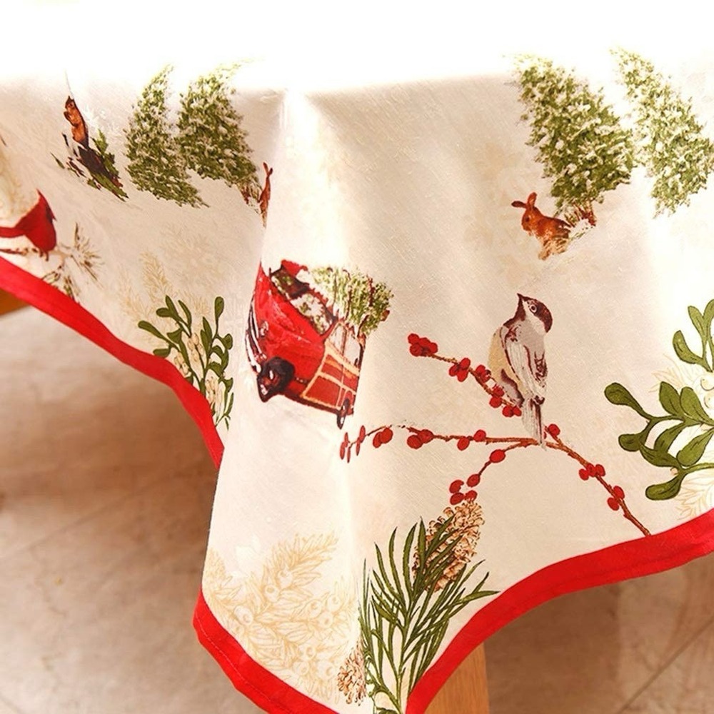 Better Homes & Gardens Heritage Winter Forest Tablecloth 60" x 84" - Picture 4 of 5